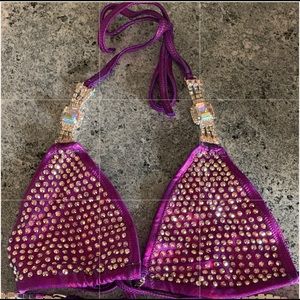 Purple hologram competition bikini